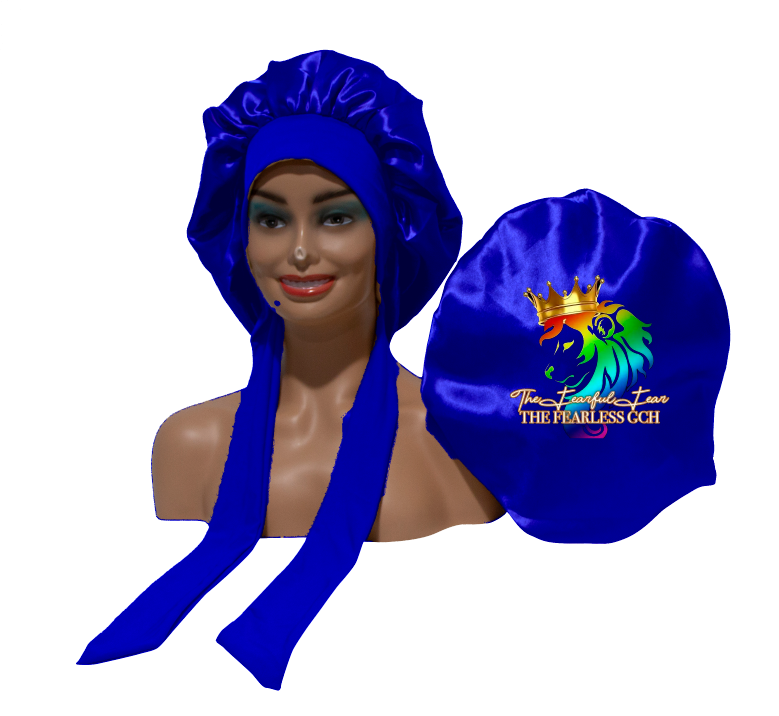 Royal Blue Silk Bonnet